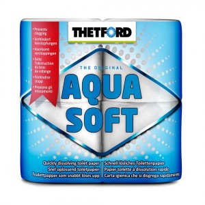 Hartie igienica AQUA SOFT - 4 role hartie solubila pentru toalete portabile